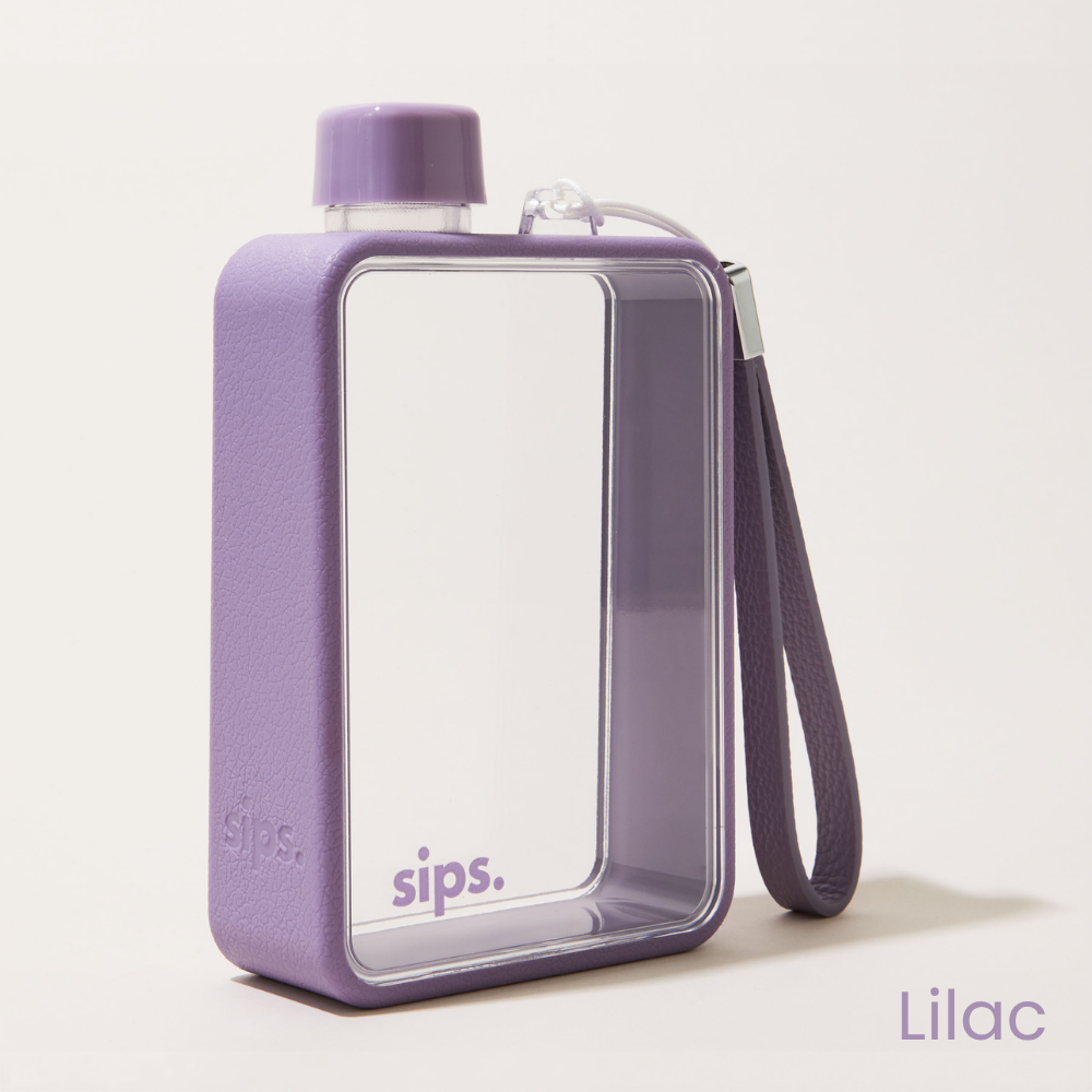 Sips Water Bottle in Lilac (purple)