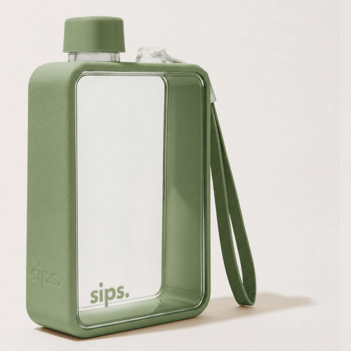 Sips Water Bottle in Matcha, the ideal water bottle that fits in a handbag.